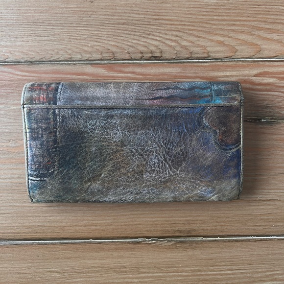 Vintage Jane Yoo Hand Painted Leather Wallet - Picture 2 of 10
